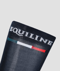 Alternative view of Equiline Silver Plus light socks with logo on cuff