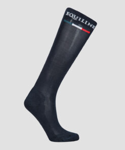 Equiline Silver Plus light socks with logo on cuff
