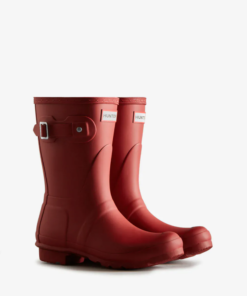 Hunter Women's Original Short Boot Militairy Red