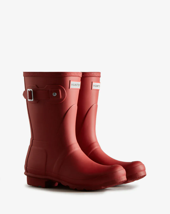 Hunter Women's Original Short Boot Militairy Red