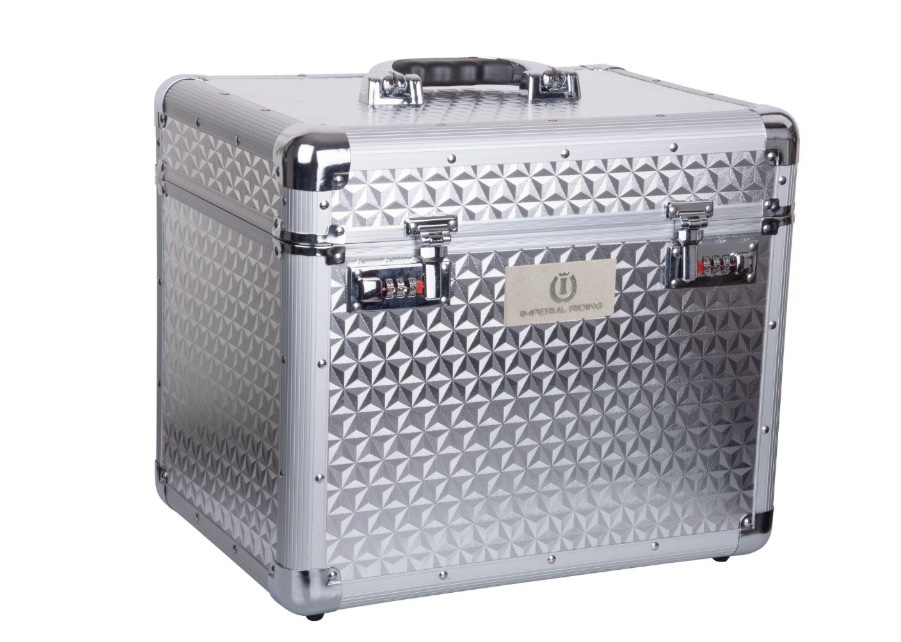 Imperial Riding Grooming Box Shiny Zilver